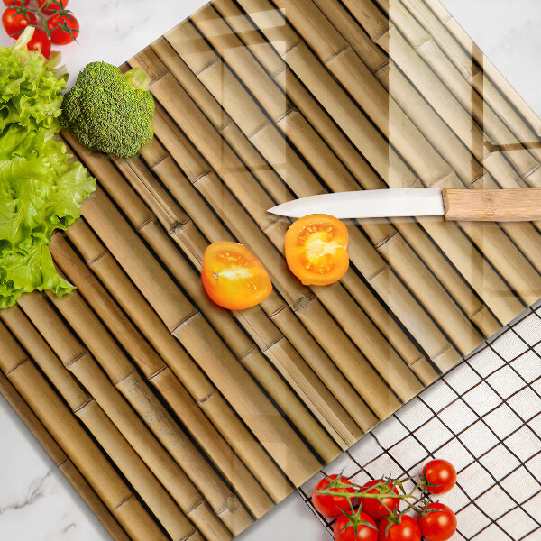 Glass worktop saver Nature boho bamboo
