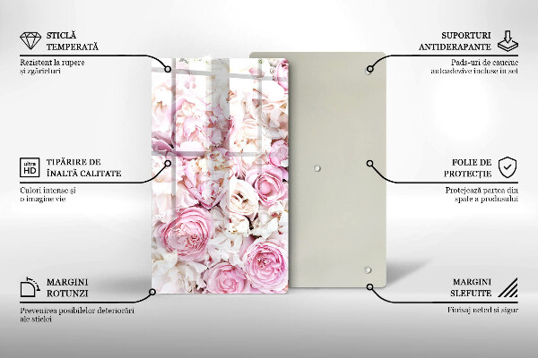 Kitchen countertop cover Peony bouquet