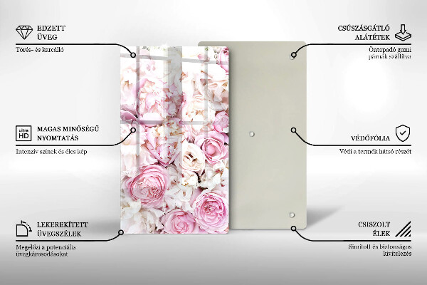 Kitchen countertop cover Peony bouquet