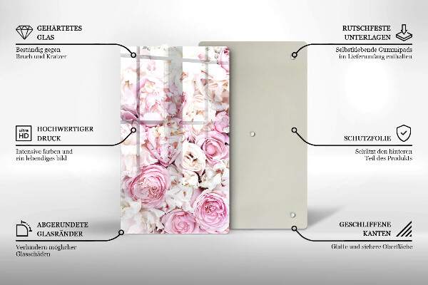 Kitchen countertop cover Peony bouquet