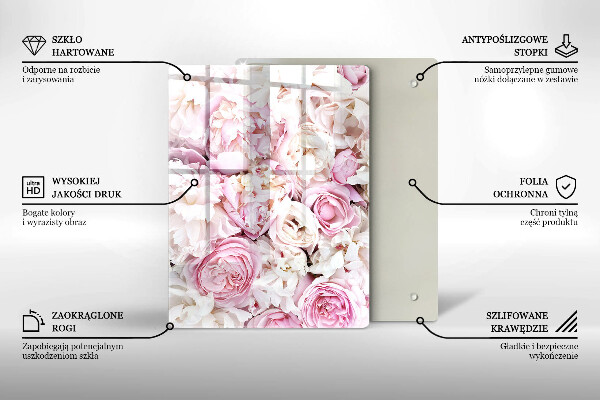 Kitchen countertop cover Peony bouquet