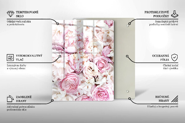 Kitchen countertop cover Peony bouquet