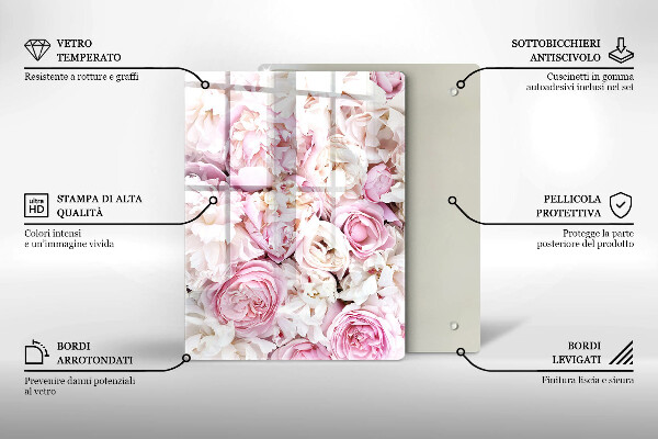 Kitchen countertop cover Peony bouquet