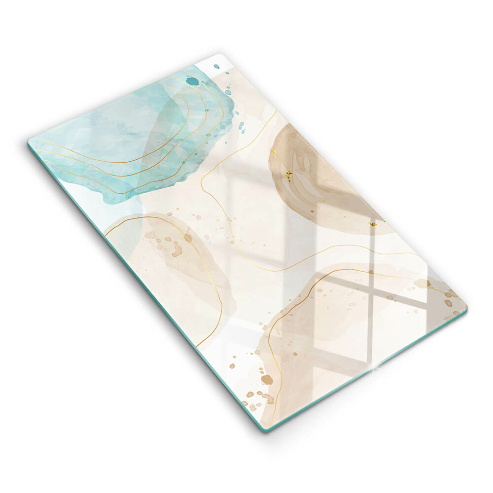 Glass worktop saver Boho, spots and gold
