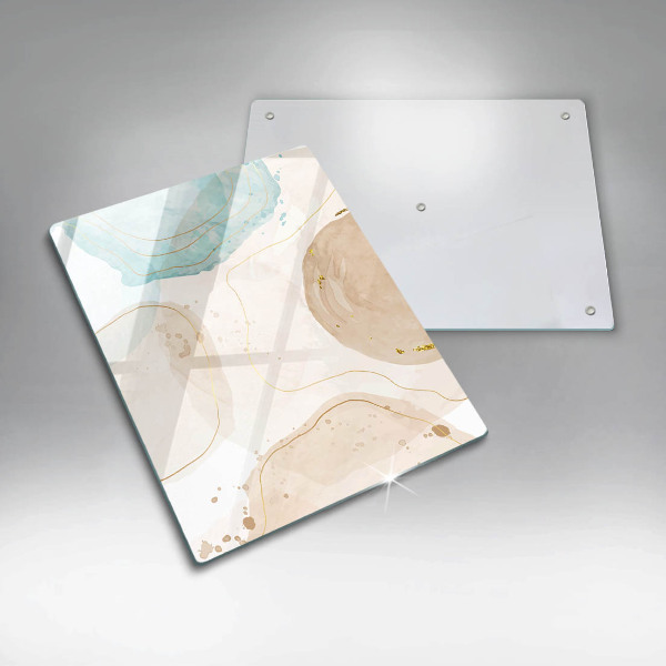 Glass worktop saver Boho, spots and gold