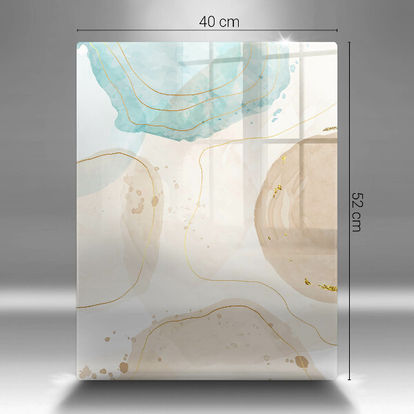 Glass worktop saver Boho, spots and gold