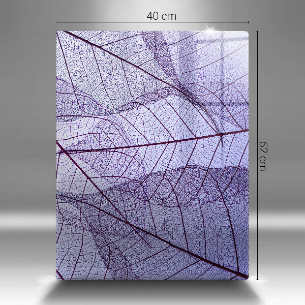 Glass worktop saver Leaves with veins