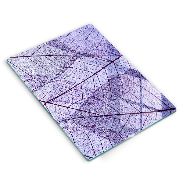 Glass worktop saver Leaves with veins