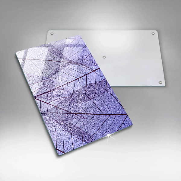 Glass worktop saver Leaves with veins