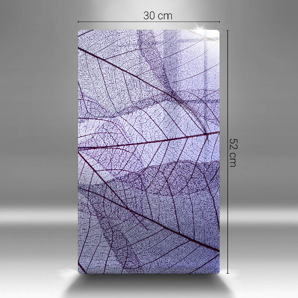 Glass worktop saver Leaves with veins