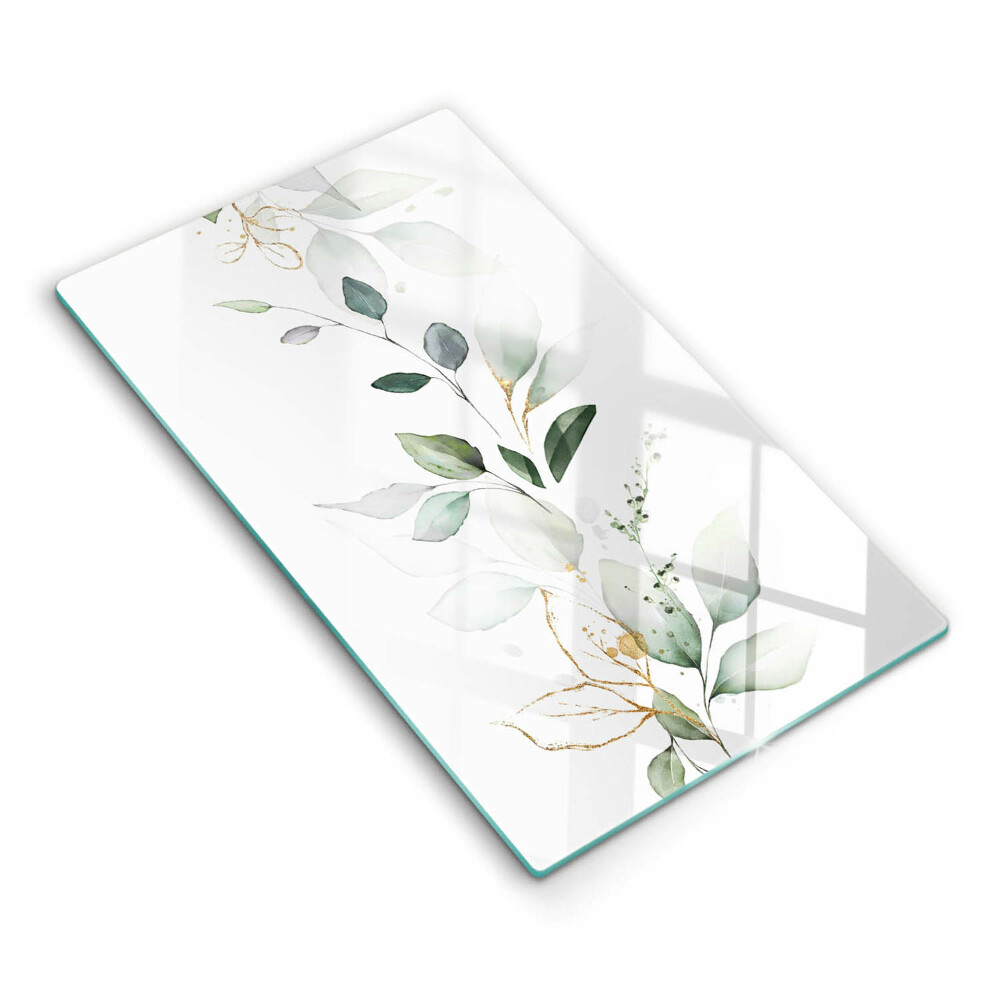 Glass worktop saver Watercolor leaves
