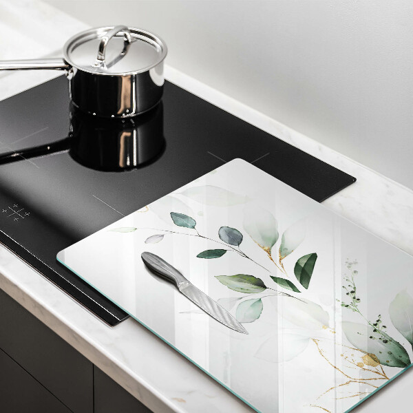 Glass worktop saver Watercolor leaves