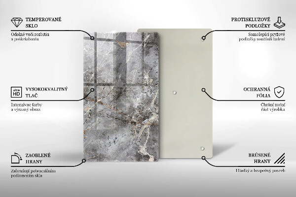 Glass worktop saver Stone texture