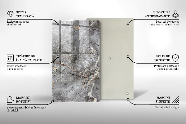 Glass worktop saver Stone texture