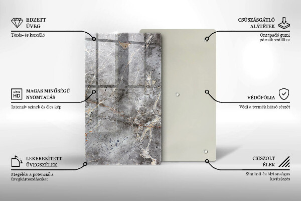 Glass worktop saver Stone texture