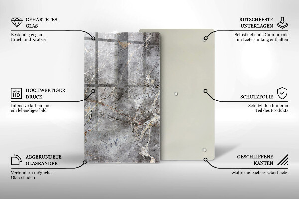 Glass worktop saver Stone texture
