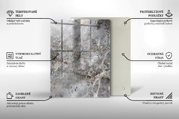 Glass worktop saver Stone texture