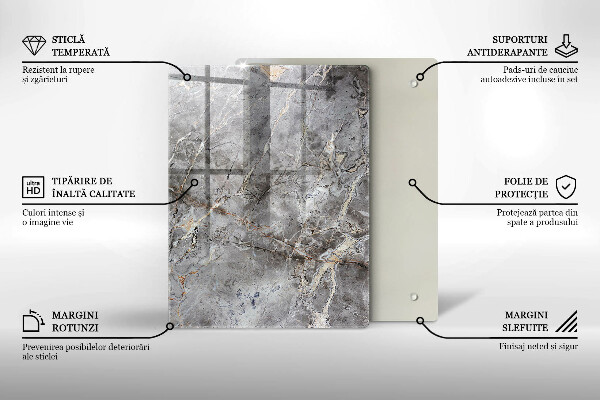 Glass worktop saver Stone texture