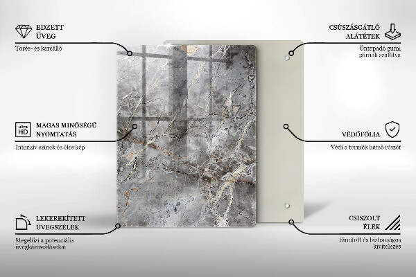 Glass worktop saver Stone texture