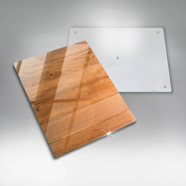Glass worktop saver Wooden planks
