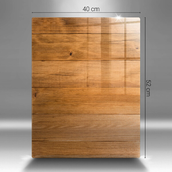Glass worktop saver Wooden planks