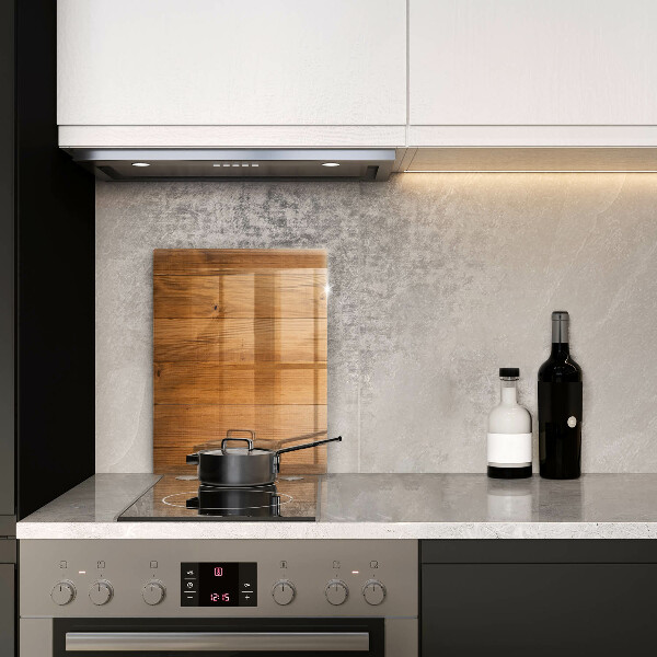 Glass worktop saver Wooden planks