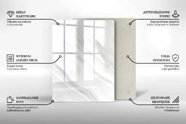 Glass worktop saver Delicate marble