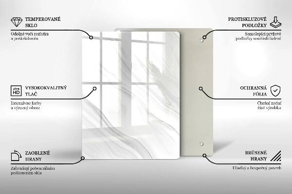 Glass worktop saver Delicate marble