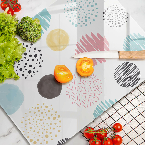 Glass worktop saver Painted shapes