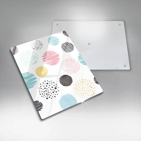 Glass worktop saver Painted shapes