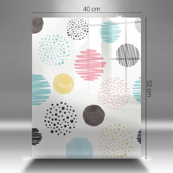 Glass worktop saver Painted shapes