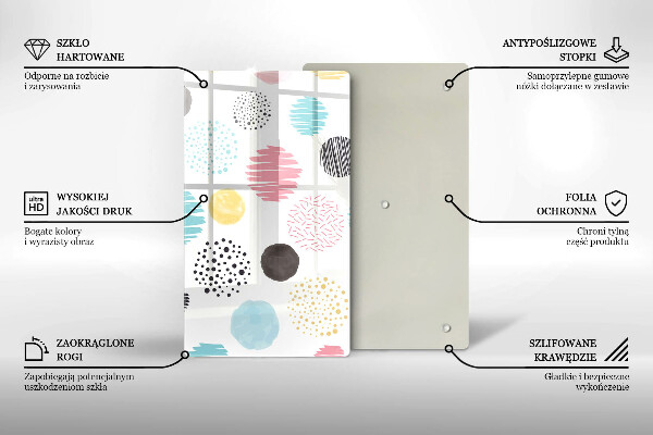 Glass worktop saver Painted shapes