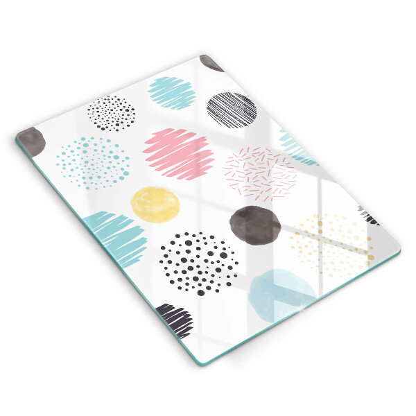 Glass worktop saver Painted shapes