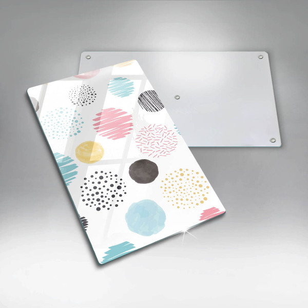 Glass worktop saver Painted shapes