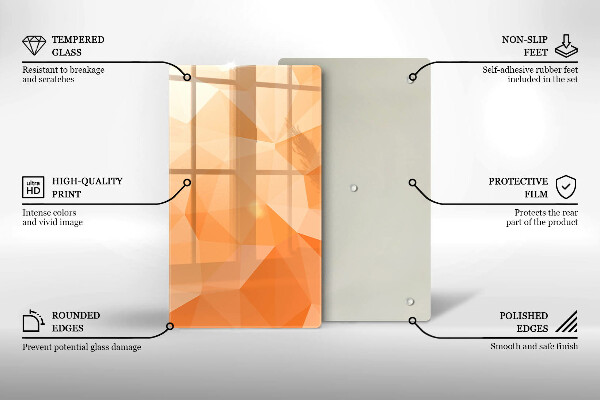 Worktop heat protector Geomeric background