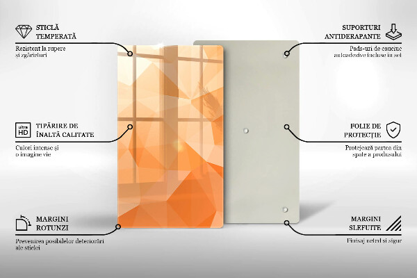 Worktop heat protector Geomeric background