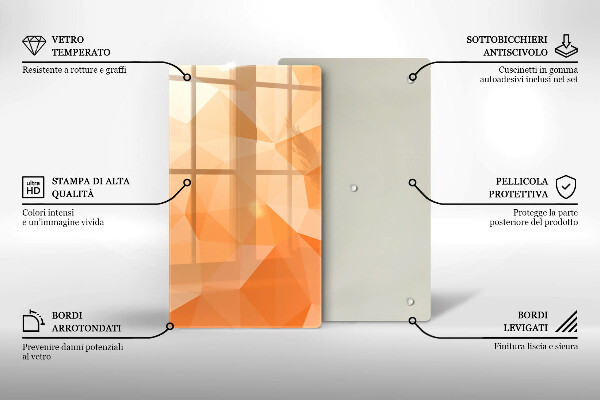 Worktop heat protector Geomeric background