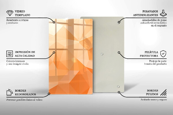 Worktop heat protector Geomeric background