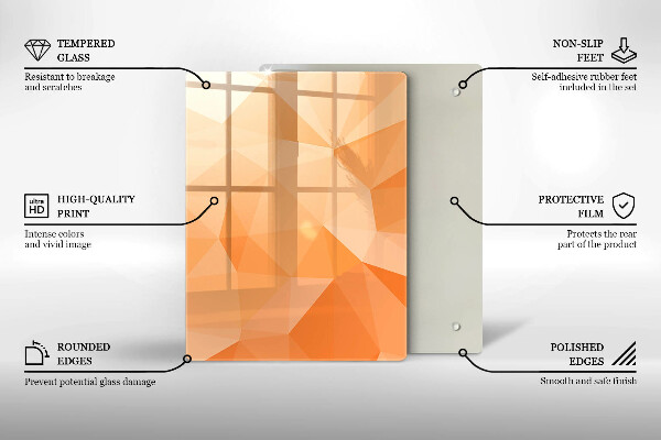 Worktop heat protector Geomeric background