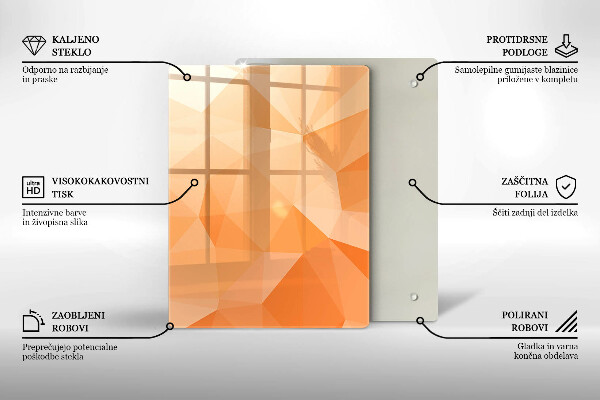 Worktop heat protector Geomeric background