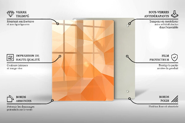 Worktop heat protector Geomeric background