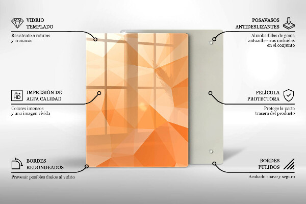 Worktop heat protector Geomeric background