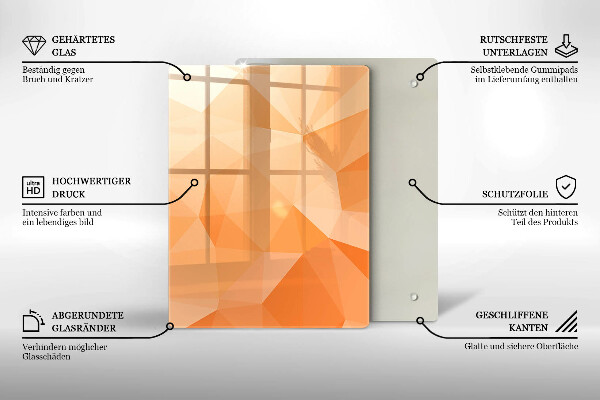 Worktop heat protector Geomeric background