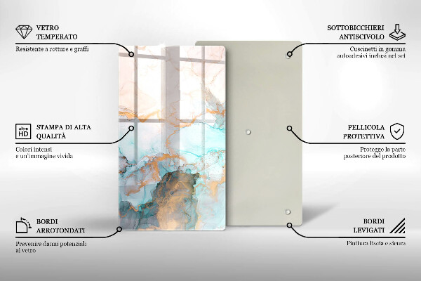 Worktop heat protector Marble abstraction