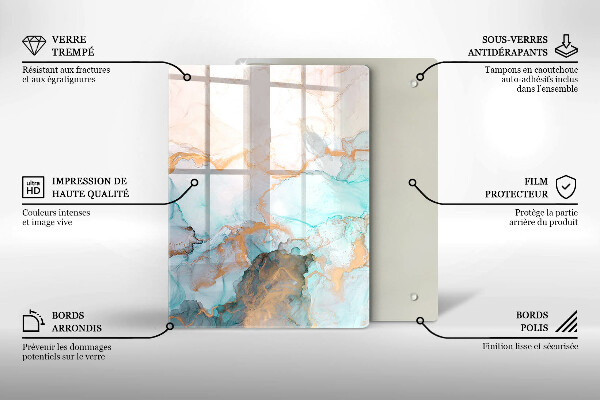 Worktop heat protector Marble abstraction