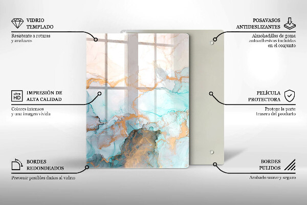 Worktop heat protector Marble abstraction