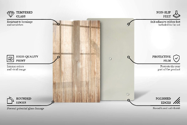Worktop heat protector Wooden planks