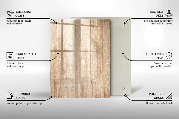 Worktop heat protector Wooden planks