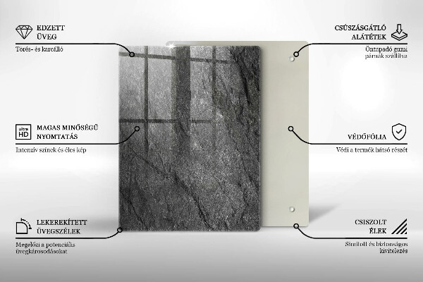 Worktop heat protector Stone texture