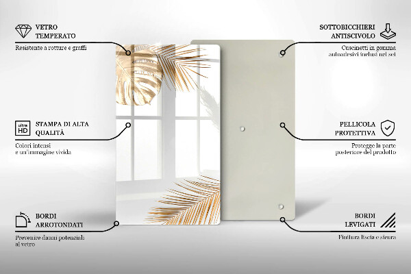 Worktop heat protector Golden leaves